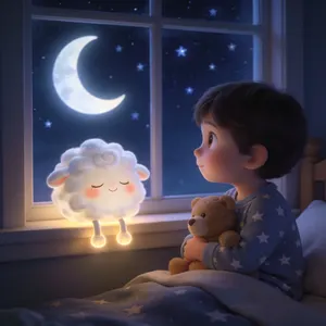 Bedtime story illustration in the Movie 3D style