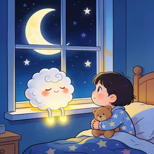 Bedtime story illustration in the Bright cartoon style