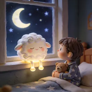 Bedtime story illustration in the Clay world style